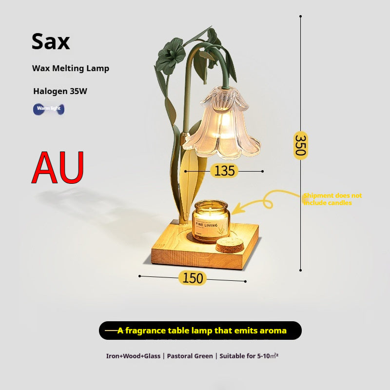 Pastoral Style Candle Lamp Bedroom Bedside Table Lamp