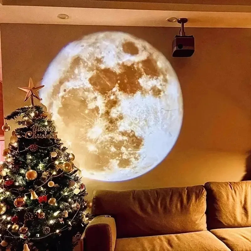 Moon Earth Projection Atmosphere Light