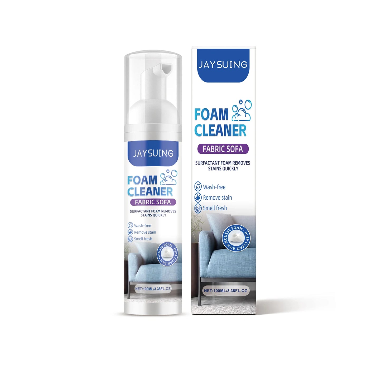 Sofa Foam Cleaner for Stain Removal & Odor Elimination - Efficient Non-Damaging Fabric Cleaner to Maintain Sofa Softness