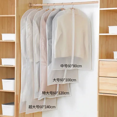 Dust Cover Clothes Hanging Bag Home Storage Pouch for Suit Coat Garment Dress Blending Material Modern Style Rectangular