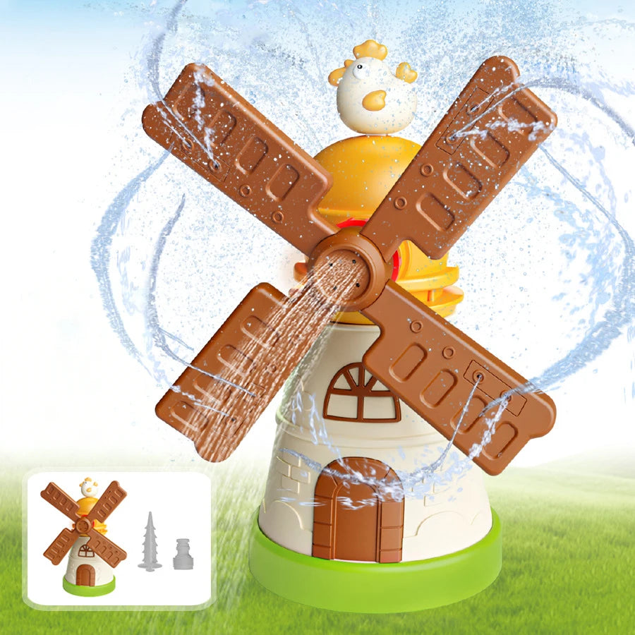 Water Sprinkler Toy Flying Saucer Launcher Windmill 360 Rotation Water Spray Toy Outdoor Garden Lawn Game Kid Birthday Gifts