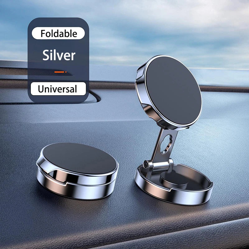 2025 Mobile Phone Stand Holder Strong Magnetic Foldable Car Phone Holder 720° Rotation Round Bracket iphone accessories Android