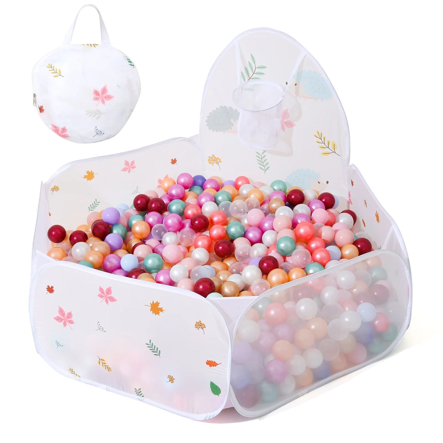 1 pc Ball Pit for Kids Pop Up Ball Pits Children Play Tent with Basketball Hoop and Zipper Storage Bag