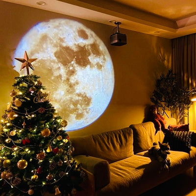 Home Fashion Simple Moon Background Projection Lamp