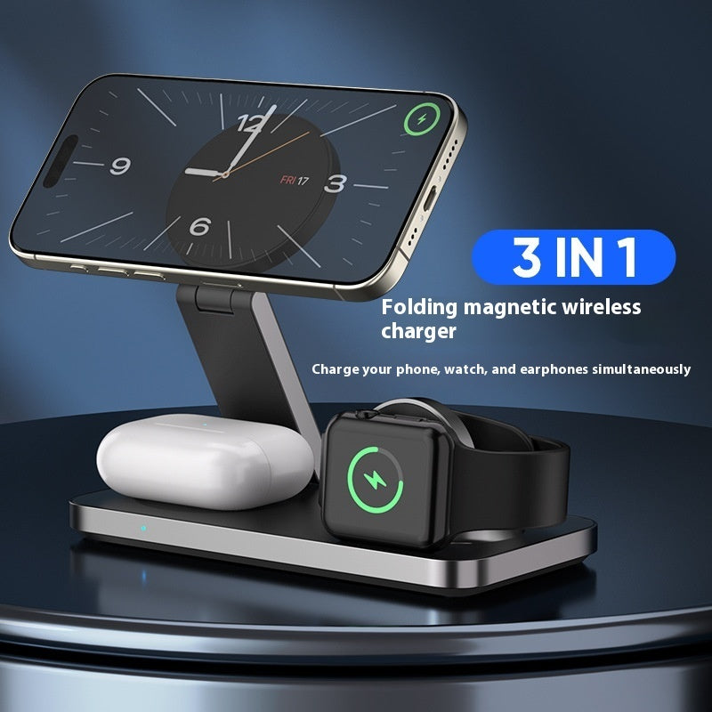 Household Solid Color Simple 4-in-1 Magnetic Wireless Charger