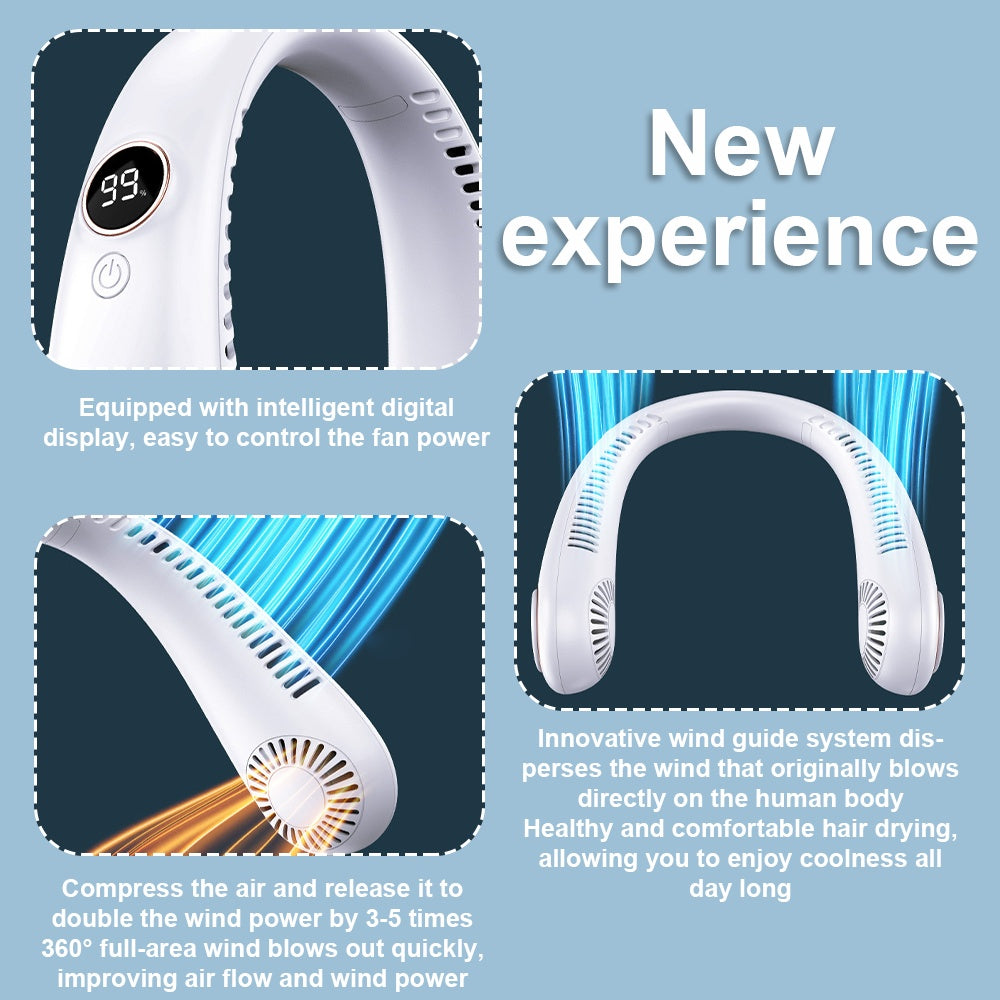 Neck Fan Bladeless Premium Air Conditioner Personal Cooling Fan Travel Portable