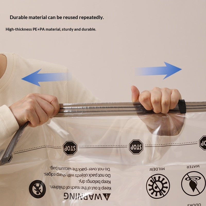 Black Transparent Vacuum Compression Storage Bags For Packing