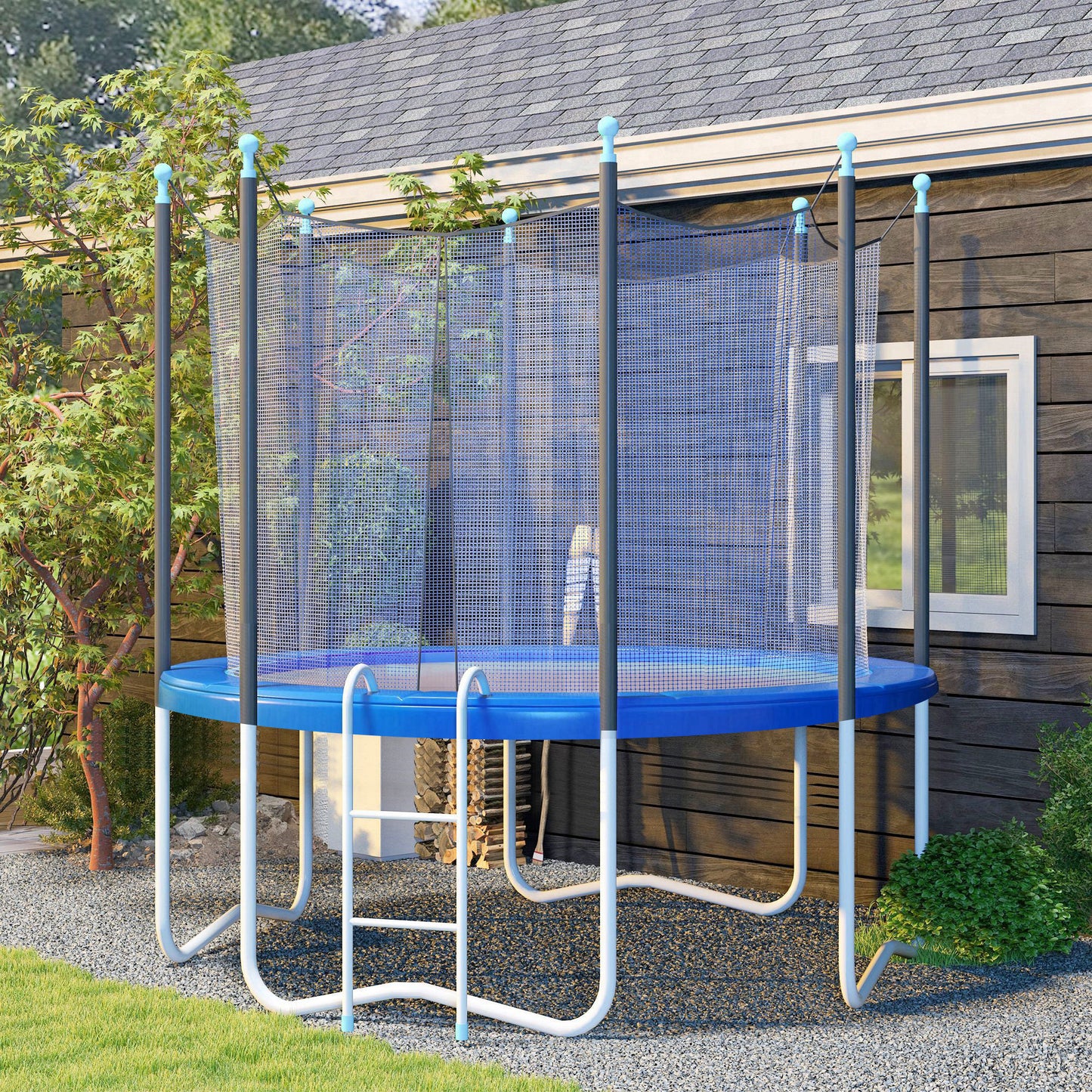 12FT Trampoline Spring Cover, Safety Trampoline Pad Replacement, Waterproof and Tear Resistant, All Weather Trampoline Accessories, Blue