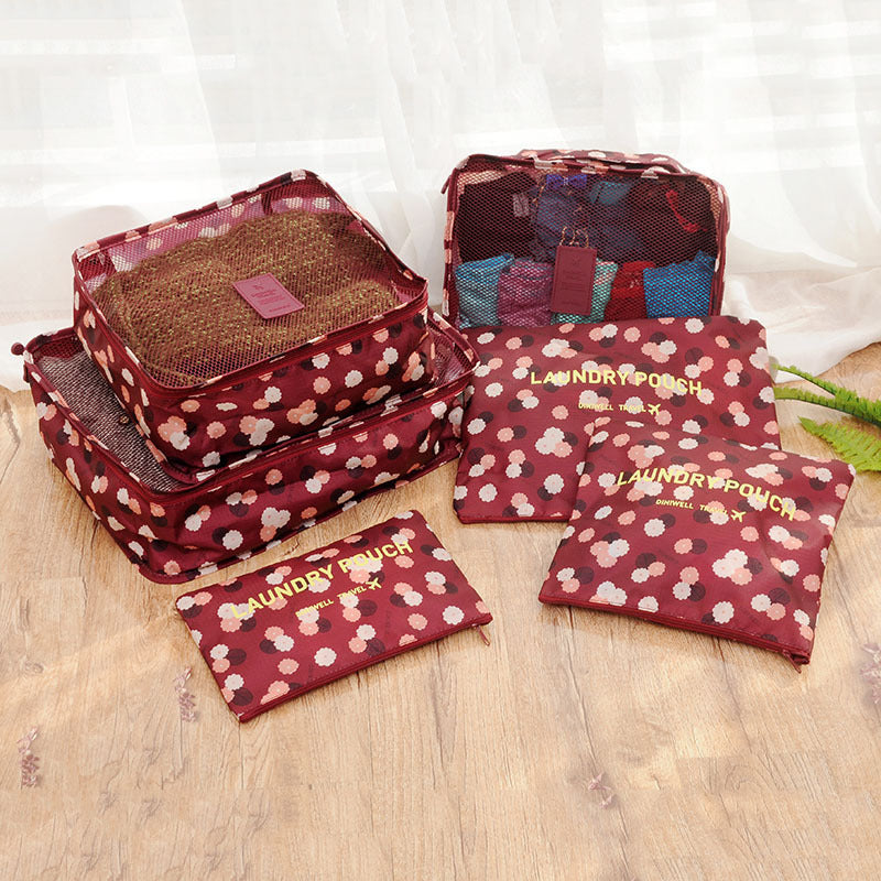 Travel Storage Color Six-piece Suit Travel Storage Bag