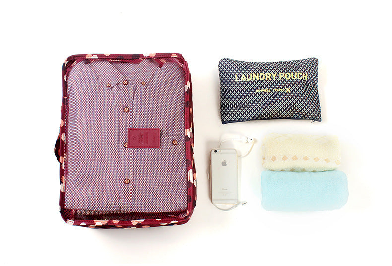 Travel Storage Color Six-piece Suit Travel Storage Bag
