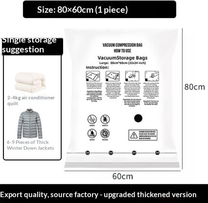 Black Transparent Vacuum Compression Storage Bags For Packing