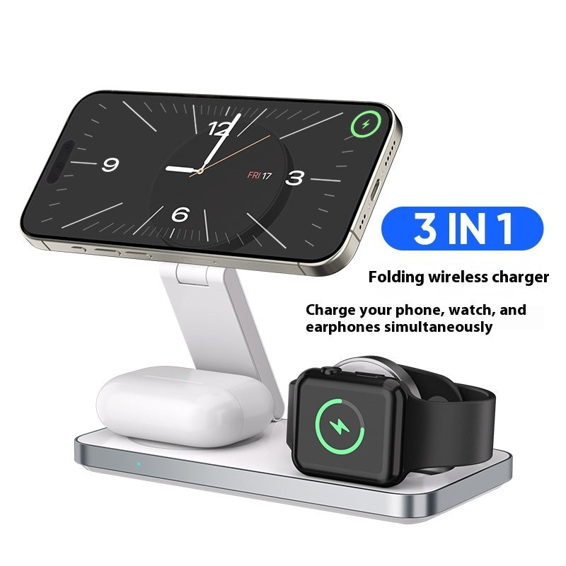 Household Solid Color Simple 4-in-1 Magnetic Wireless Charger
