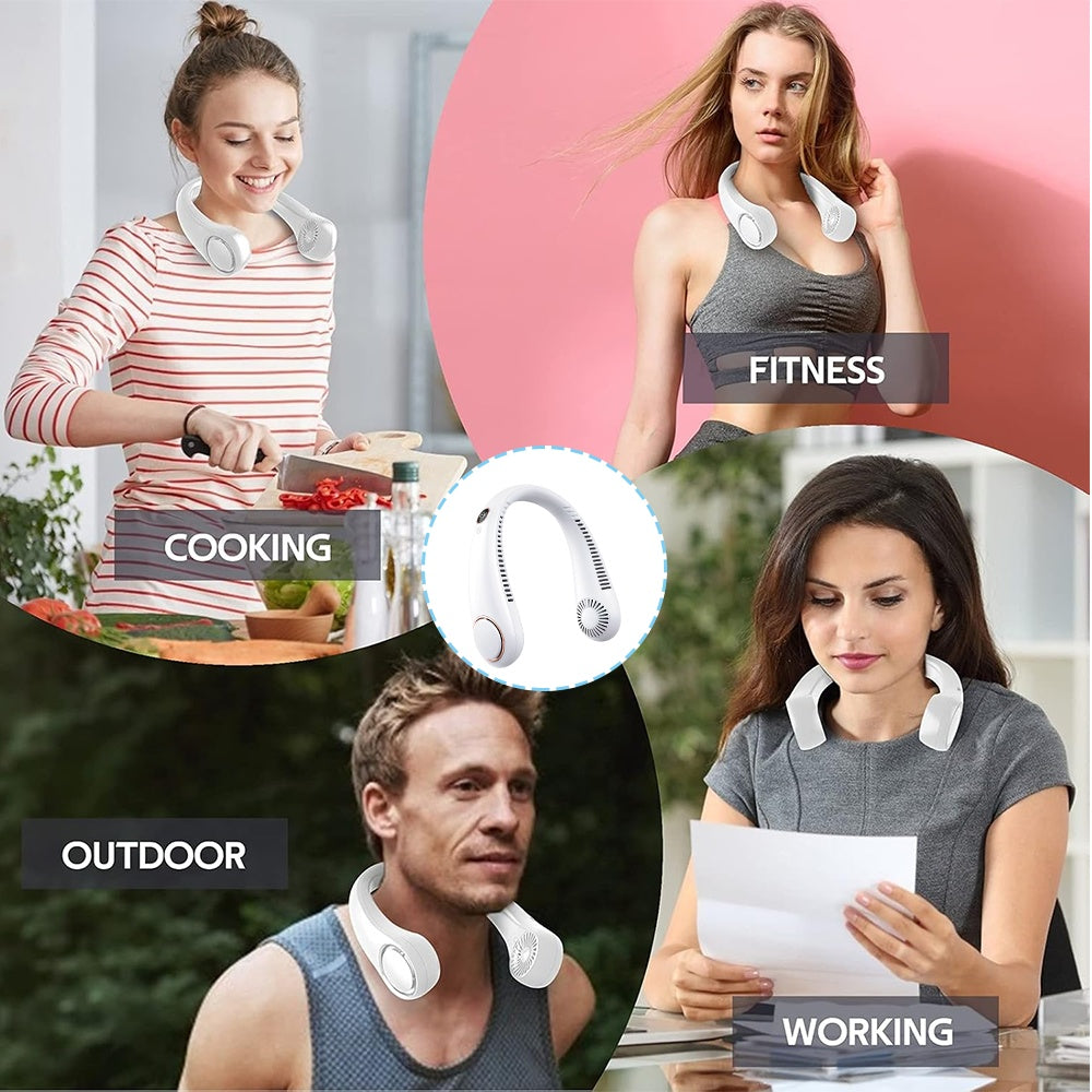 Neck Fan Bladeless Premium Air Conditioner Personal Cooling Fan Travel Portable