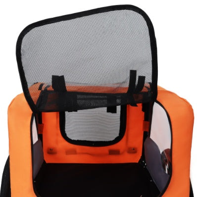 Utdoor Heavy Duty Collapsible Pet Bike Trailer With 16-Inch All Terrain Wheels & Universal Hitch   Foldable Dog Cargo Carrier Cart For Bicycles