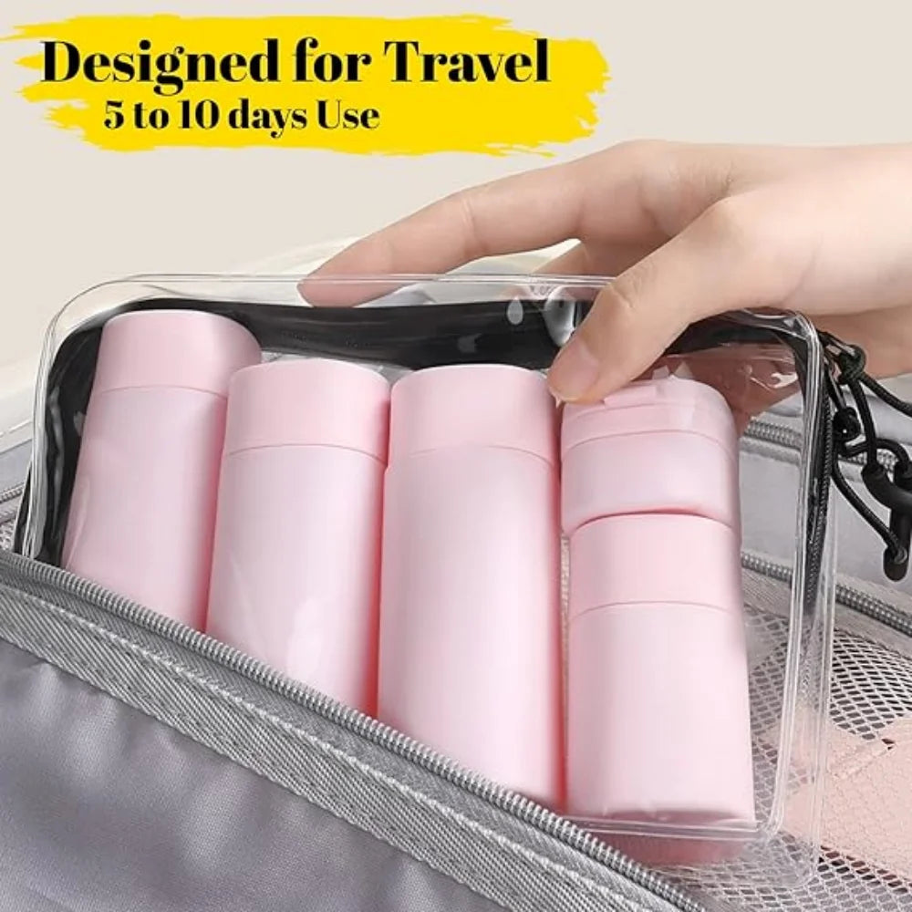 5pcs Travel Cream Dispenser Bottles Set, TSA Approved