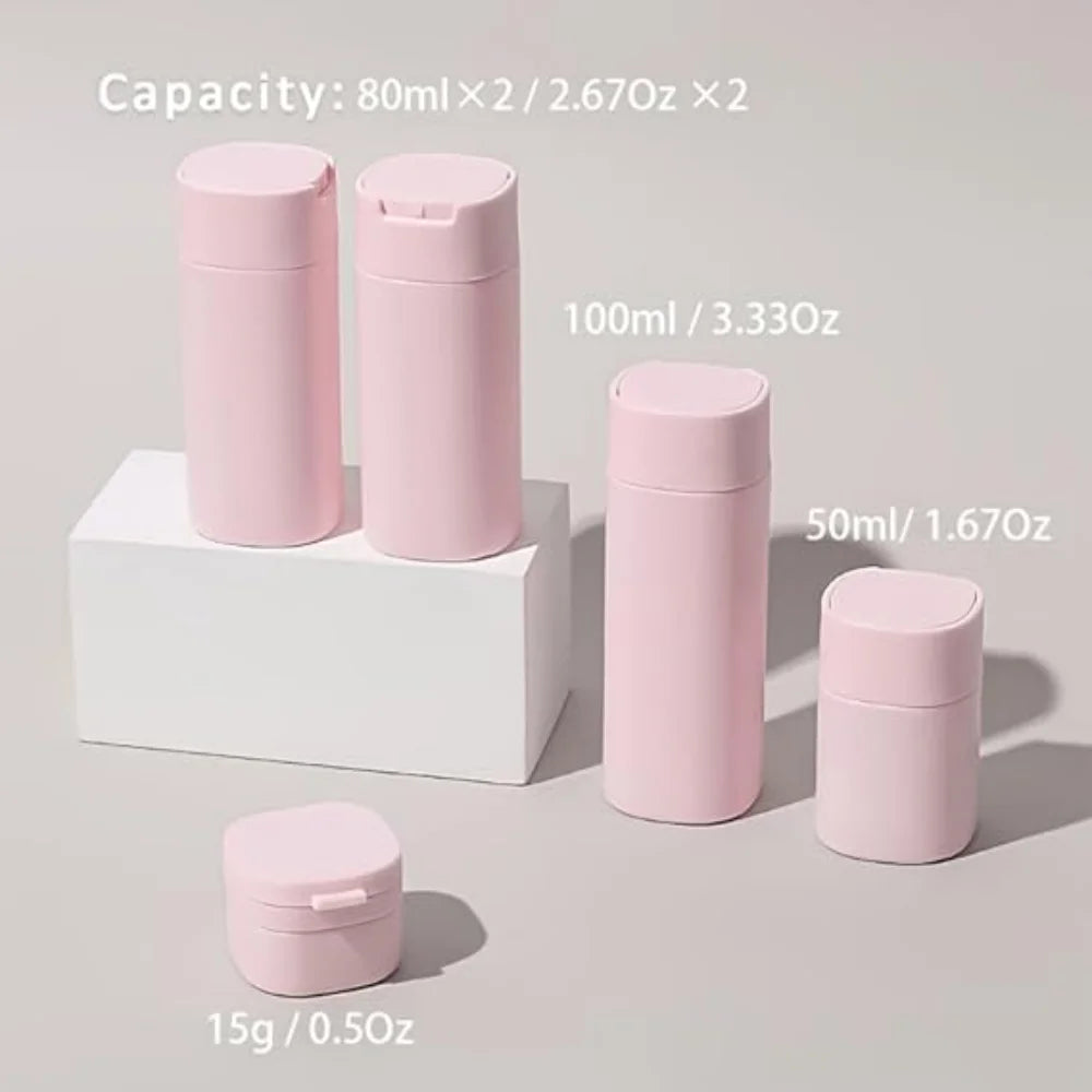 5pcs Travel Cream Dispenser Bottles Set, TSA Approved
