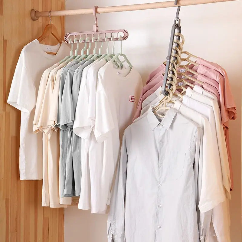9-hole Clothes Hanger Rack Closet Organizer Space Saving Hanger For Clothes