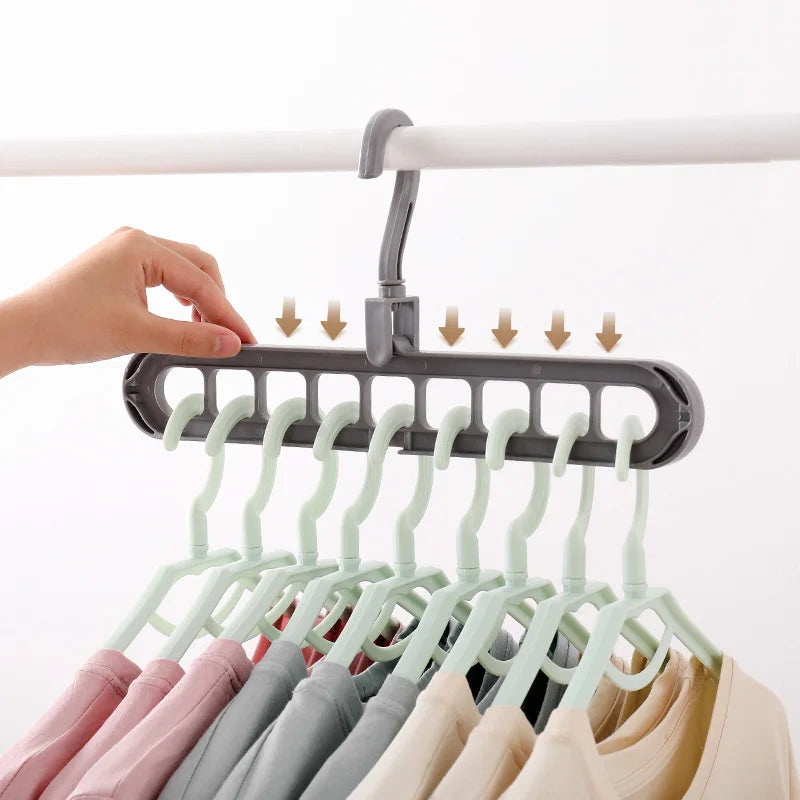 9-hole Clothes Hanger Rack Closet Organizer Space Saving Hanger For Clothes