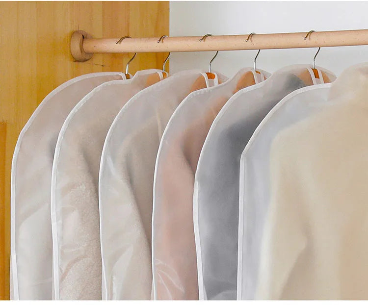 Dust Cover Clothes Hanging Bag Home Storage Pouch for Suit Coat Garment Dress Blending Material Modern Style Rectangular