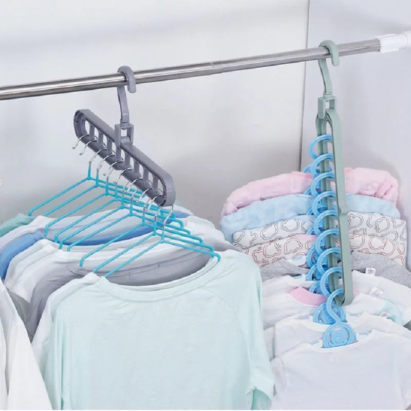 9-hole Clothes Hanger Rack Closet Organizer Space Saving Hanger For Clothes