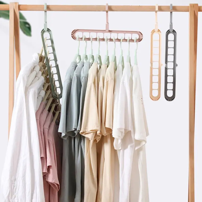 9-hole Clothes Hanger Rack Closet Organizer Space Saving Hanger For Clothes