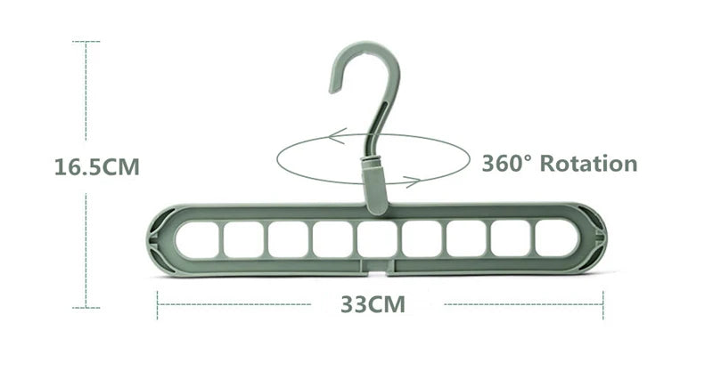 9-hole Clothes Hanger Rack Closet Organizer Space Saving Hanger For Clothes