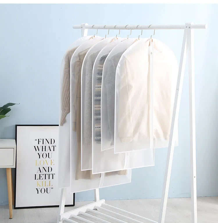 Dust Cover Clothes Hanging Bag Home Storage Pouch for Suit Coat Garment Dress Blending Material Modern Style Rectangular