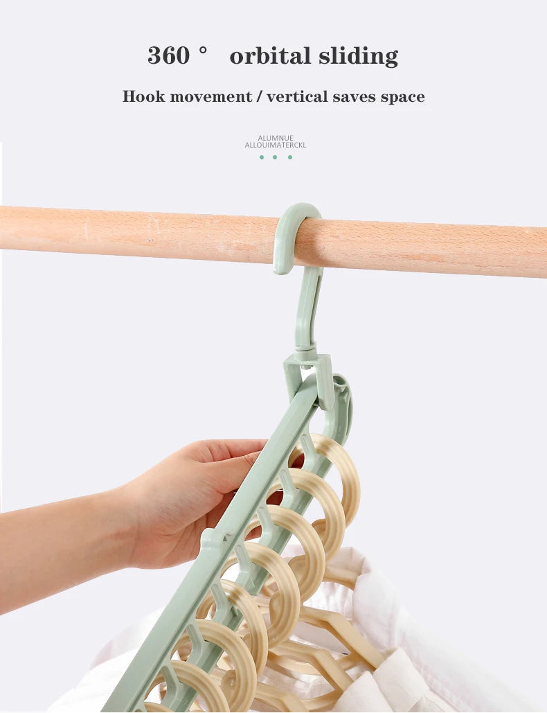 9-hole Clothes Hanger Rack Closet Organizer Space Saving Hanger For Clothes
