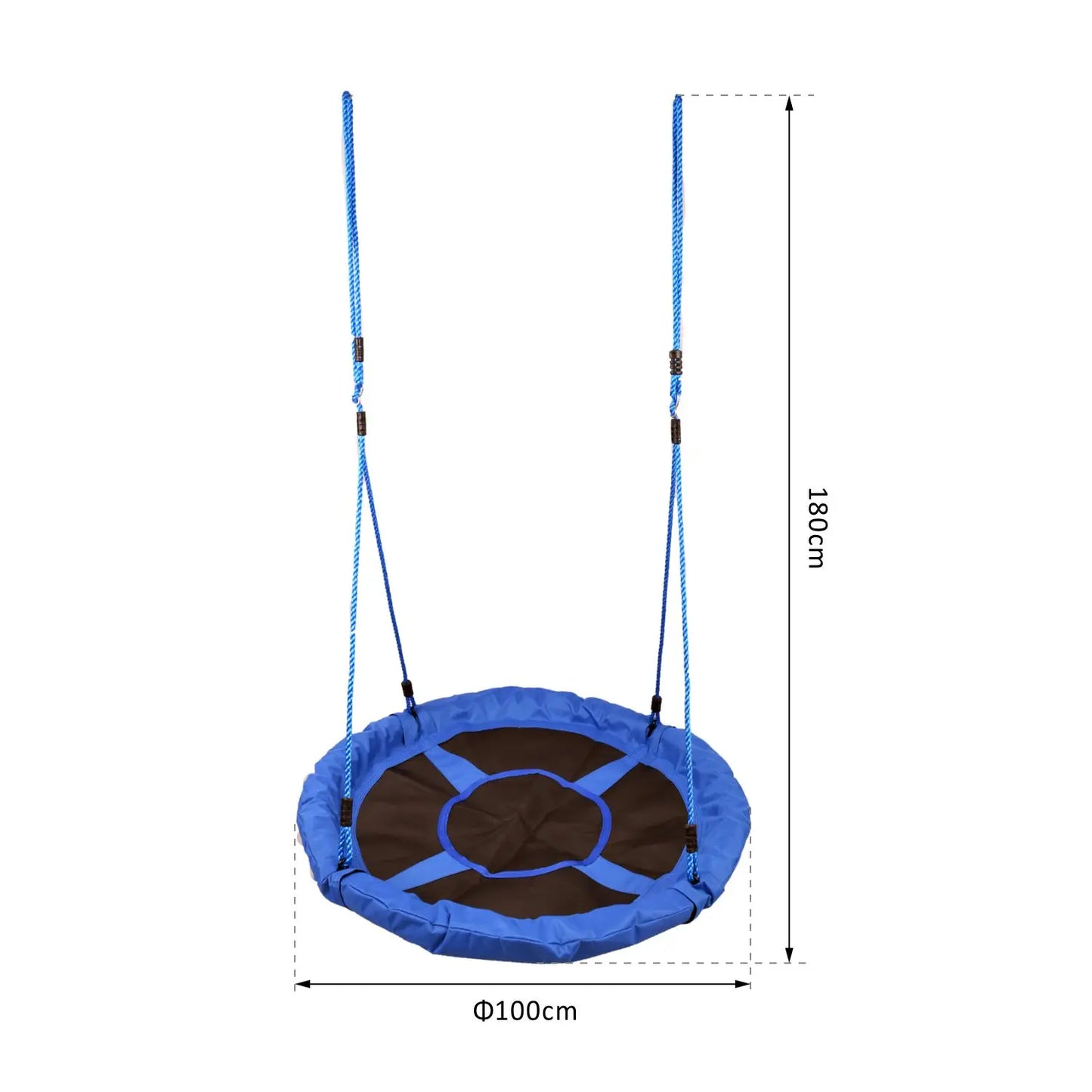 HOMCOM large children's removable garden nest swing Ø 100x180 cm blue