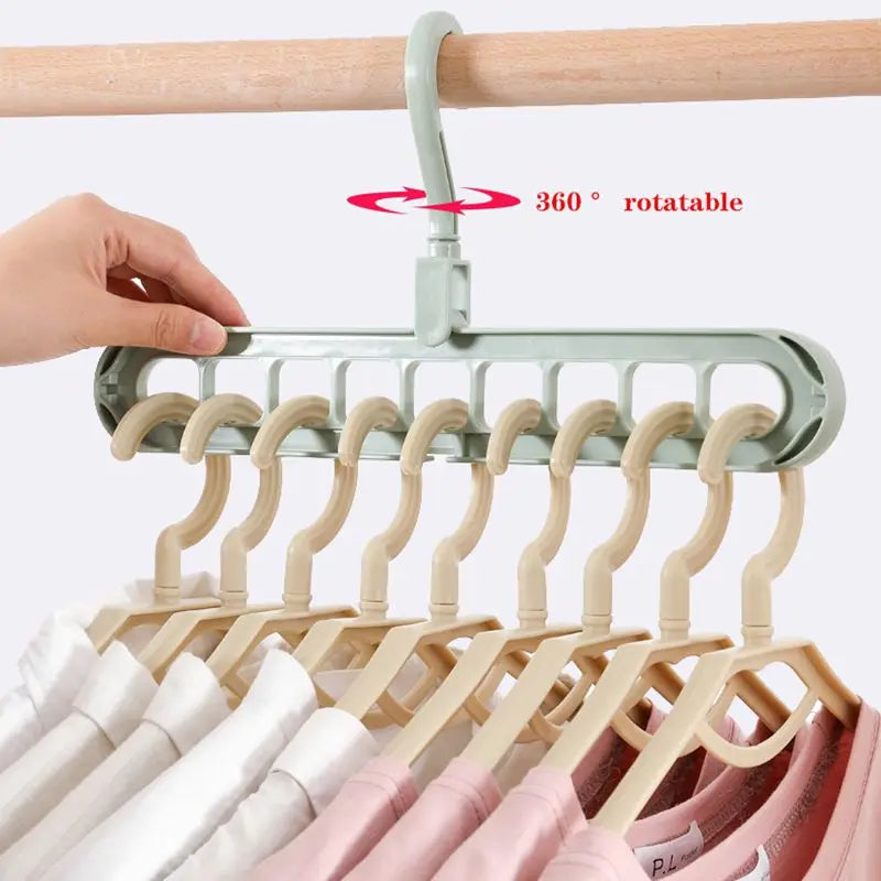 9-hole Clothes Hanger Rack Closet Organizer Space Saving Hanger For Clothes