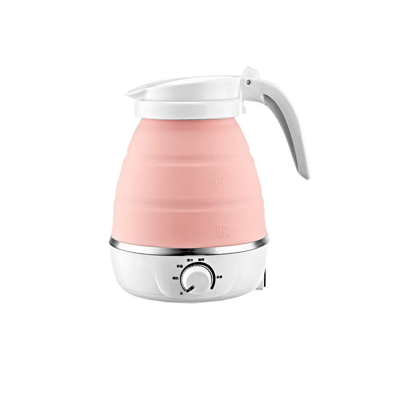 Mini Portable Fold Electric Kettle Thermostat Silicone Stainless Steel
