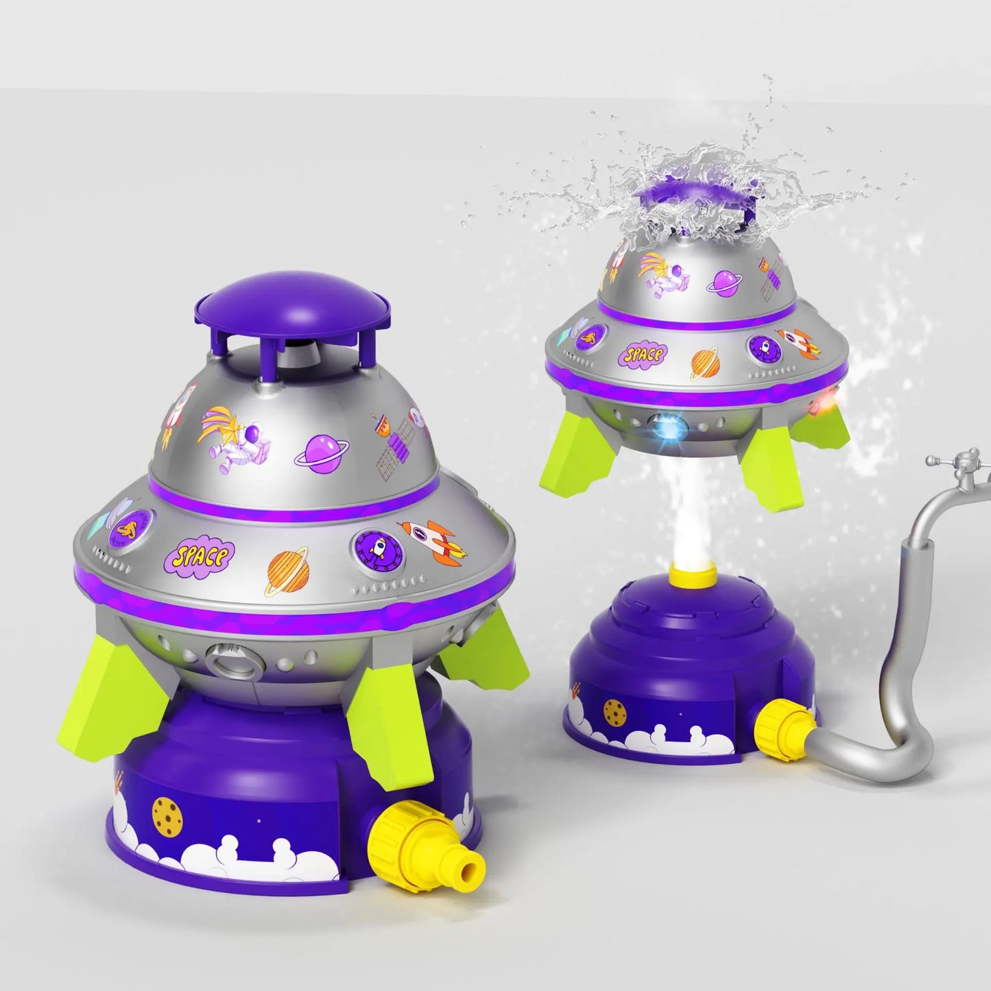 Water Sprinkler Toy Flying Saucer Launcher Windmill 360 Rotation Water Spray Toy Outdoor Garden Lawn Game Kid Birthday Gifts