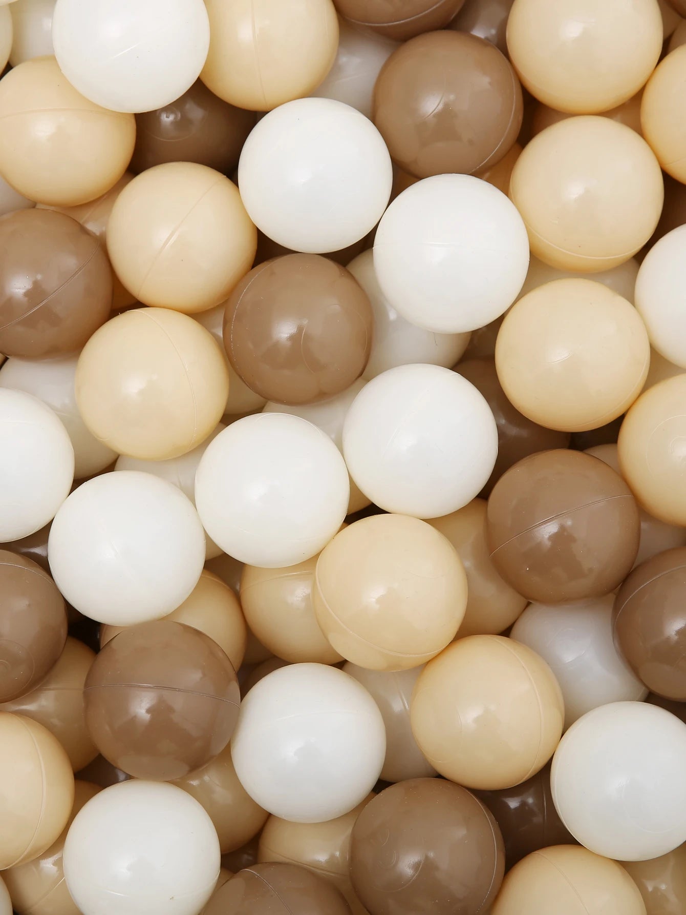 5.5CM 50/100pcs Soft Ball Pit Ball Crush Proof Plastic Balls With Reusable Net Bag for Kids Coffee Beige Cream Brown Mix Colours