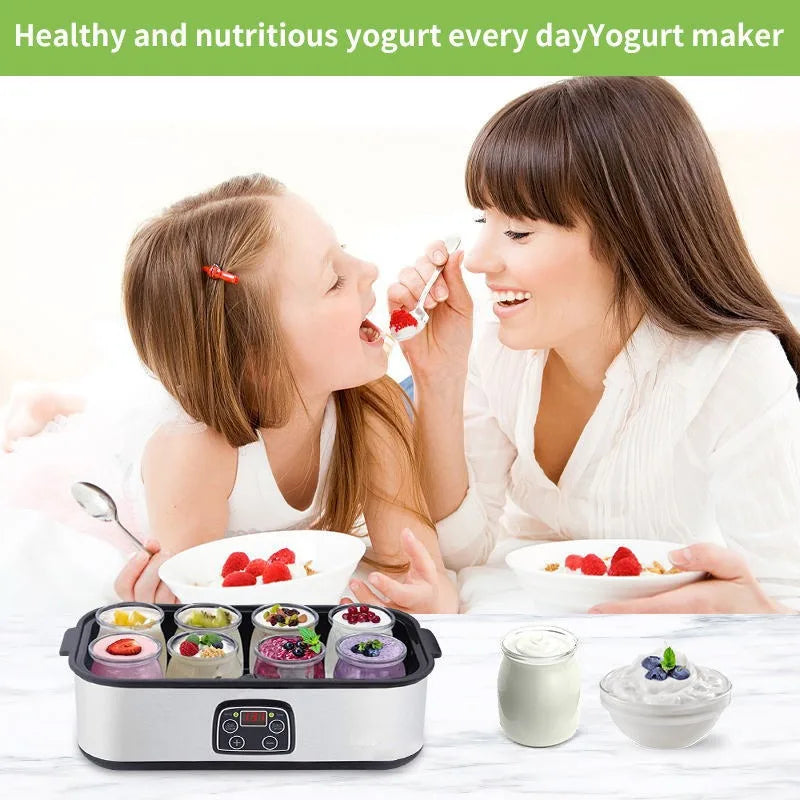 Automatic Yogurt Machine Treats Homemade Yogurt Professional Ice Cream Pudding Maker with 8 Yogurt Jar 110V /220V