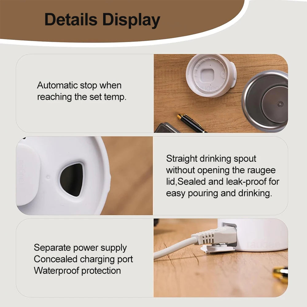 Portable Mini Electric Kettle Tea Coffee Pot Anti-Scald Water Thermal Cup