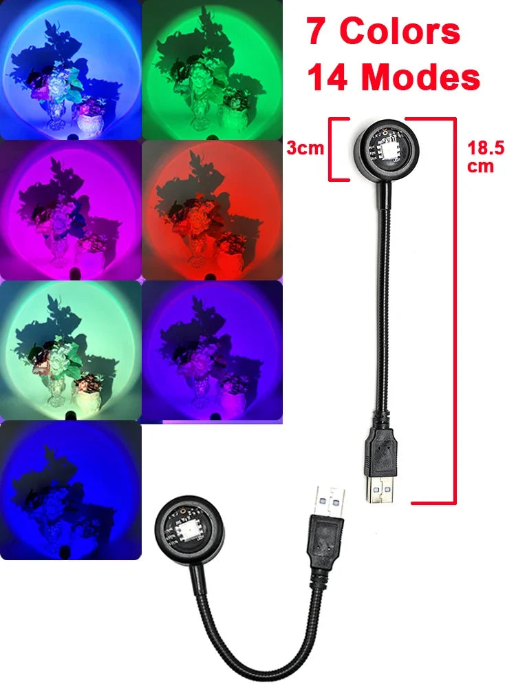 Sunset Light LED Rainbow Neon Night Lamp