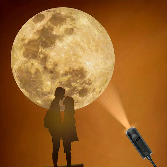 Moon Earth Projection Atmosphere Light