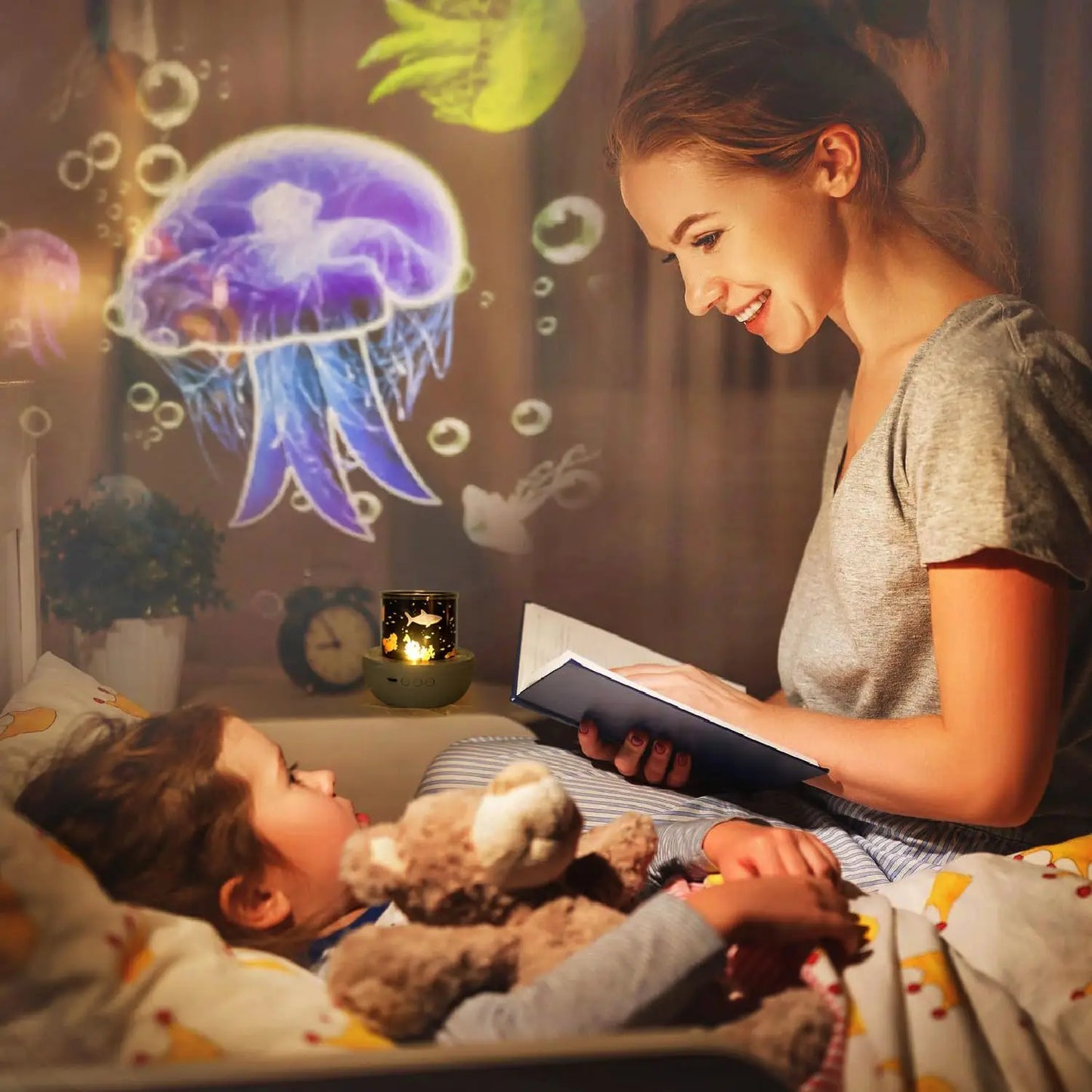15 Sets of Films Ocean Night Light Projector, Kids Projector for Bedroom