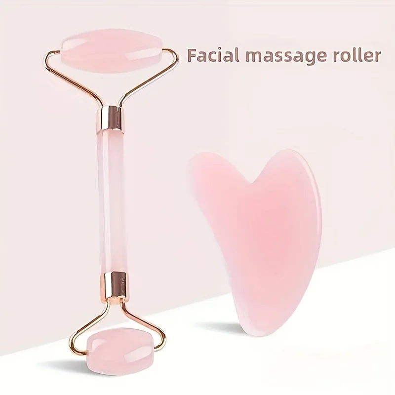 Facial Roller Set, Heart Face Massager