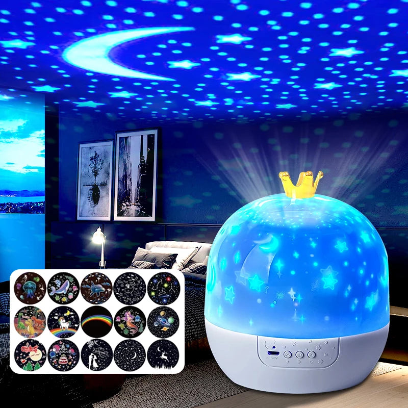 15 Sets of Films Ocean Night Light Projector, Kids Projector for Bedroom