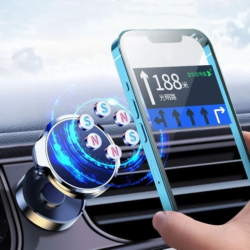 2025 Mobile Phone Stand Holder Strong Magnetic Foldable Car Phone Holder 720°  Rotation Round Bracket iphone accessories Android