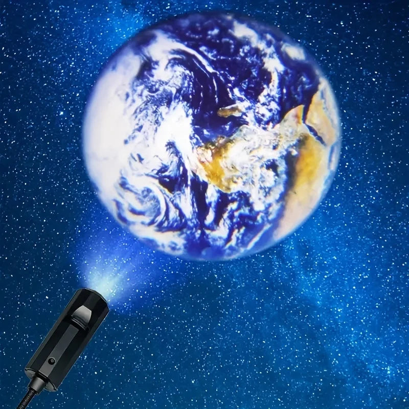 Moon Earth Projection Atmosphere Light