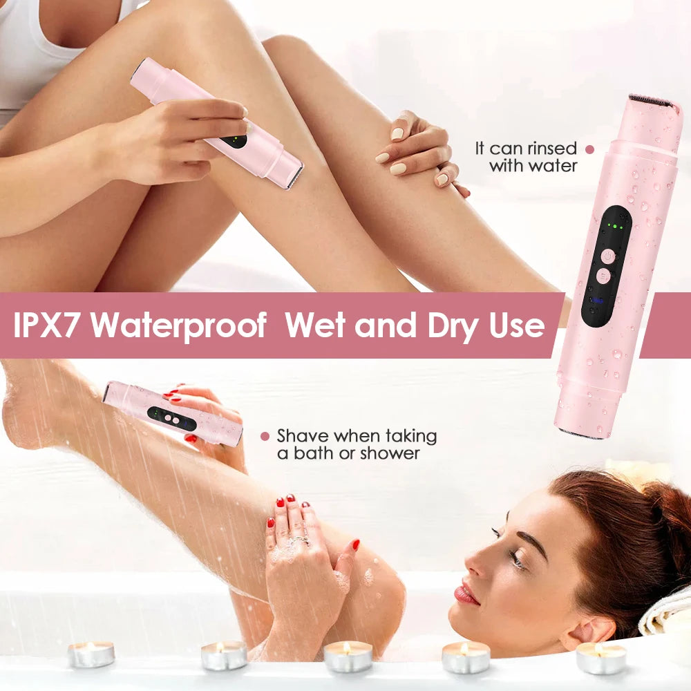 Electric Shaver For Women 2 In 1 Double Head Hair Trimmer Razor Wet & Dry