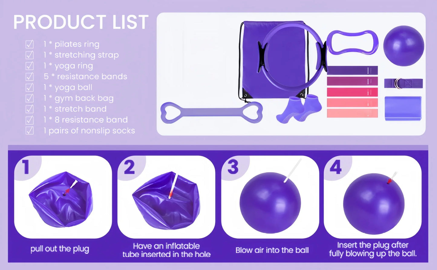 13 PCS Complete Pilates Set