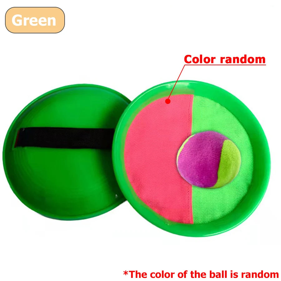1Set Kids Sucker Sticky Ball Toy 2 Sizes Available Outdoor Sports Catch Ball Game Set Throw and Catch Parent-Child Outdoor Toys