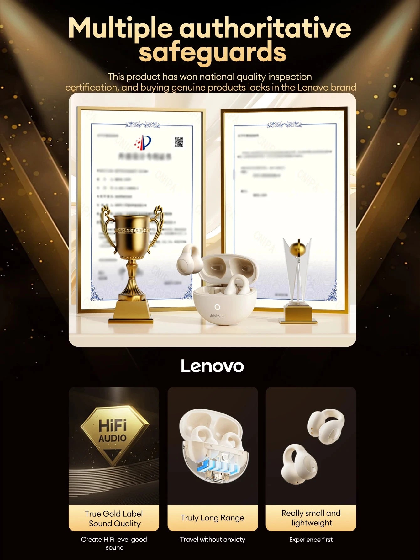 Original Lenovo LP25 Wireless Bluetooth V5.4 Earphones ENC Noise Reduction For HD Calls Headphones Deep Bass Sound Music Earbuds