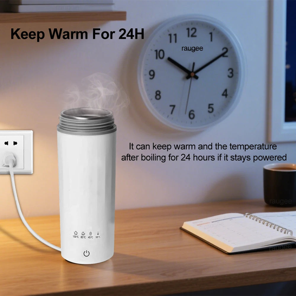 Portable Mini Electric Kettle Tea Coffee Pot Anti-Scald Water Thermal Cup