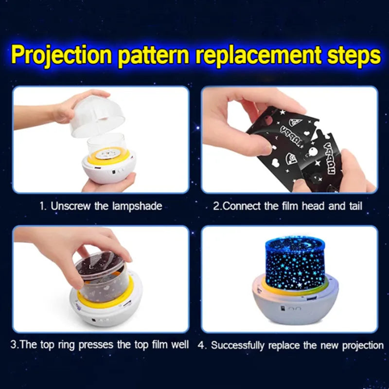 15 Sets of Films Ocean Night Light Projector, Kids Projector for Bedroom