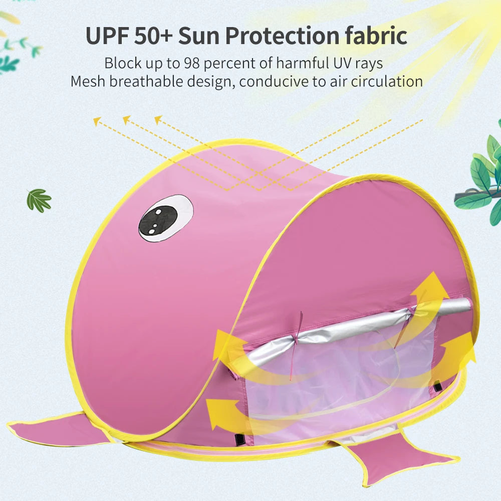 Baby Beach Tent Uv-protecting Sunshelter With A Pool