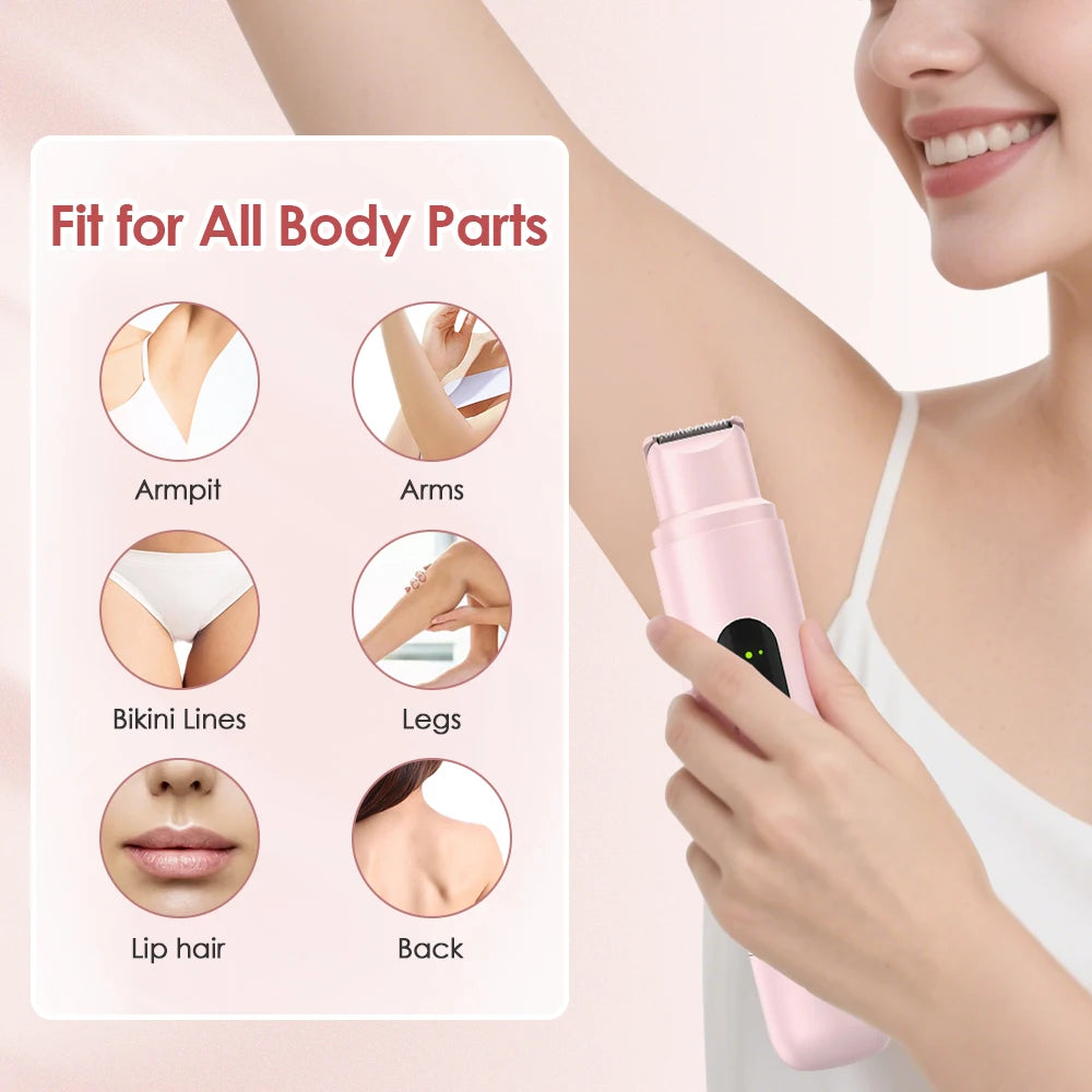 Electric Shaver For Women 2 In 1 Double Head Hair Trimmer Razor Wet & Dry